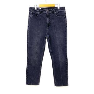 Gap Vintage Slim Sky High Jeans Black Pintuck Cropped Straight Women’s 32